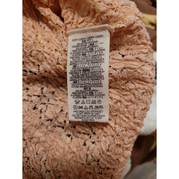 Free People Boho Peach Small Sleeveless Lace Blouse Button Back Urban Outfitters - Picture 11 of 14
